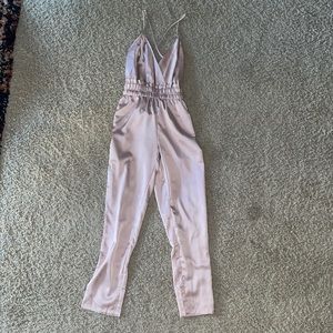 Pink Satin Romper